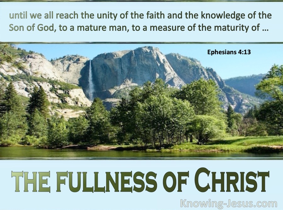 Ephesians 4:13 The Fullness of Christ (devotional)12:23 (green)